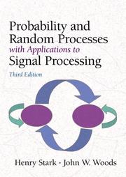 Cover of: Probability and Random Processes with Applications to Signal Processing (3rd Edition) | John W. Woods