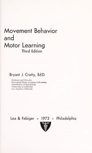 Cover of: Movement behavior and motor learning