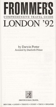 Cover of: London (Frommer's City Guides) by George McDonald
