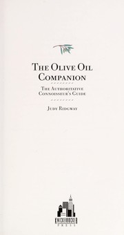 Cover of: The Olive Oil Companion by Judy Ridgway