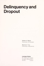 Cover of: Delinquency and dropout
