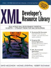 Cover of: XML Developer's Resource Library by David Megginson, Michael Leventhal, Robert Ducharme