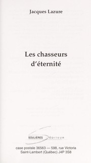 Cover of: Les chasseurs d'éternité