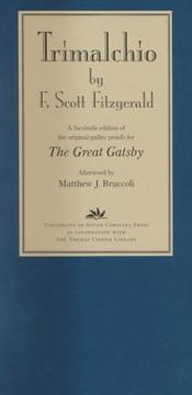 Cover of: Trimalchio by F. Scott Fitzerald: A Facsimile Edition of the Original Galley Proofs for the Great Gatsby