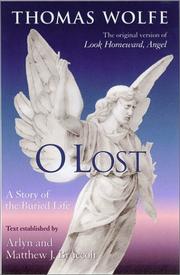 Cover of: O Lost by Thomas Wolfe
