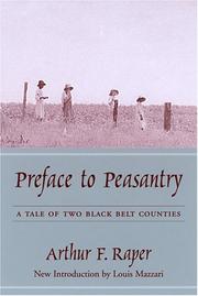 Preface to peasantry by Arthur Franklin Raper