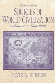 Cover of: Sources of World Civilization, Volume II | Oliver A. Johnson