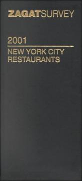 Cover of: Zagatsurvey 2001 New York City Restaurants by Zagat Survey
