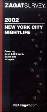 Cover of: Zagatsurvey 2002 New York City Nightlife (Zagatsurvey : New York City Nightlife, 2002)