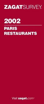 Cover of: Zagat Survey 2002 Paris (English) Restaurants