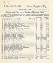 Cover of: Circular and price list of Southern medical [and wild flowering] plants