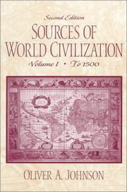Cover of: Sources of world civilization by edited by Oliver A. Johnson.