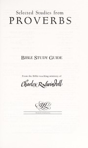 Cover of: Selected Studies from Proverbs (Swindoll Bible Study Guides) | Charles Swindoll