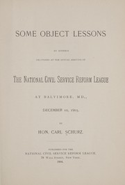 Some object lessons