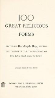 Cover of: 100 great religious poems. | Ray, Randolph