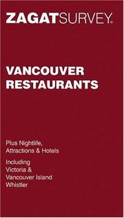 Cover of: Zagat Survey Vancouver Restaurants Pocket Guide (Zagat Survey) by 