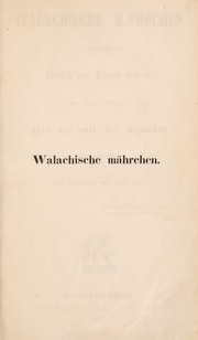 Cover of: Walachische Maehrchen