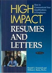 Cover of: High Impact Resumes and Letters by Ronald L. Krannich