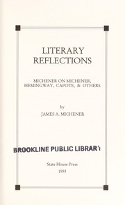 Cover of: Literary reflections by James A. Michener