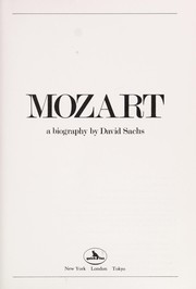 Cover of: Mozart by David Sachs