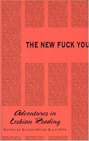 Cover of: The New Fuck You (Native Agents) by Liz Kotz, Eileen Myles, Liz Kotz