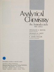 Cover of: Analytical chemistry: an introduction.