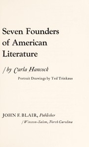 Cover of: Seven founders of American literature | Carla Hancock