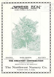 Cover of: Chinese elm, Ulmus pumila (Northern strain) | Northwest Nursery Company
