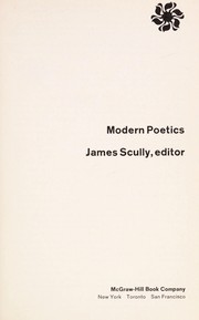 Cover of: Modern poetics. by James Scully