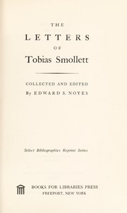 The letters of Tobias Smollett by Tobias Smollett