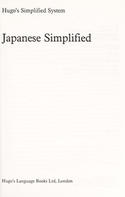 Cover of: Japanese Simplified by John Breen