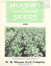Cover of: Mixson's high grade seeds, 1930