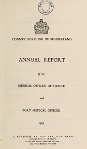 Cover of: [Report 1965] | Sunderland (Tyne and Wear, England). County Borough Council