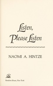 Cover of: Listen, please listen
