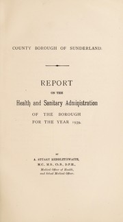 Cover of: [Report 1939] | Sunderland (Tyne and Wear, England). County Borough Council