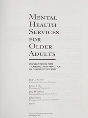Cover of: Mental health services for older adults | 