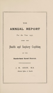 Cover of: [Report 1937] | Sunderland (Tyne and Wear, England). Rural District Council