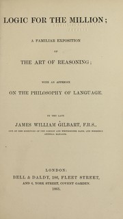 Cover of: The works of James William Gilbart ... | James William Gilbart