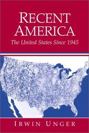 Cover of: Recent America: the United States since 1945