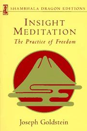 Cover of: Insight meditation by Goldstein, Joseph