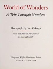Cover of: World of wonders: a trip through numbers