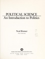 Cover of: Political science: an introduction to politics