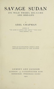 Cover of: Savage Sudan by Abel Chapman