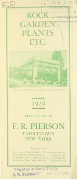 Cover of: Rock garden plants, etc., 1930 | F.R. Pierson (Firm)