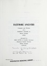 Cover of: Bazemore ancestry | Joseph S. McGee