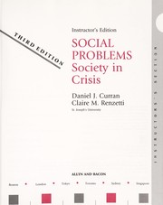 Cover of: Social problems: society in crisis