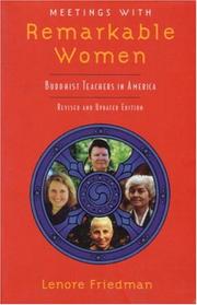 Cover of: Meetings with remarkable women by Lenore Friedman