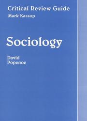 Cover of: Sociology by David Popenoe