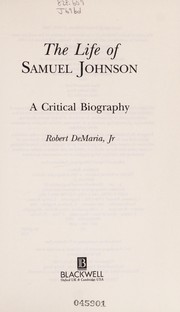 Cover of: The life of Samuel Johnson by Robert DeMaria