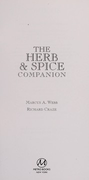 The herb & spice companion by Marcus A. Webb